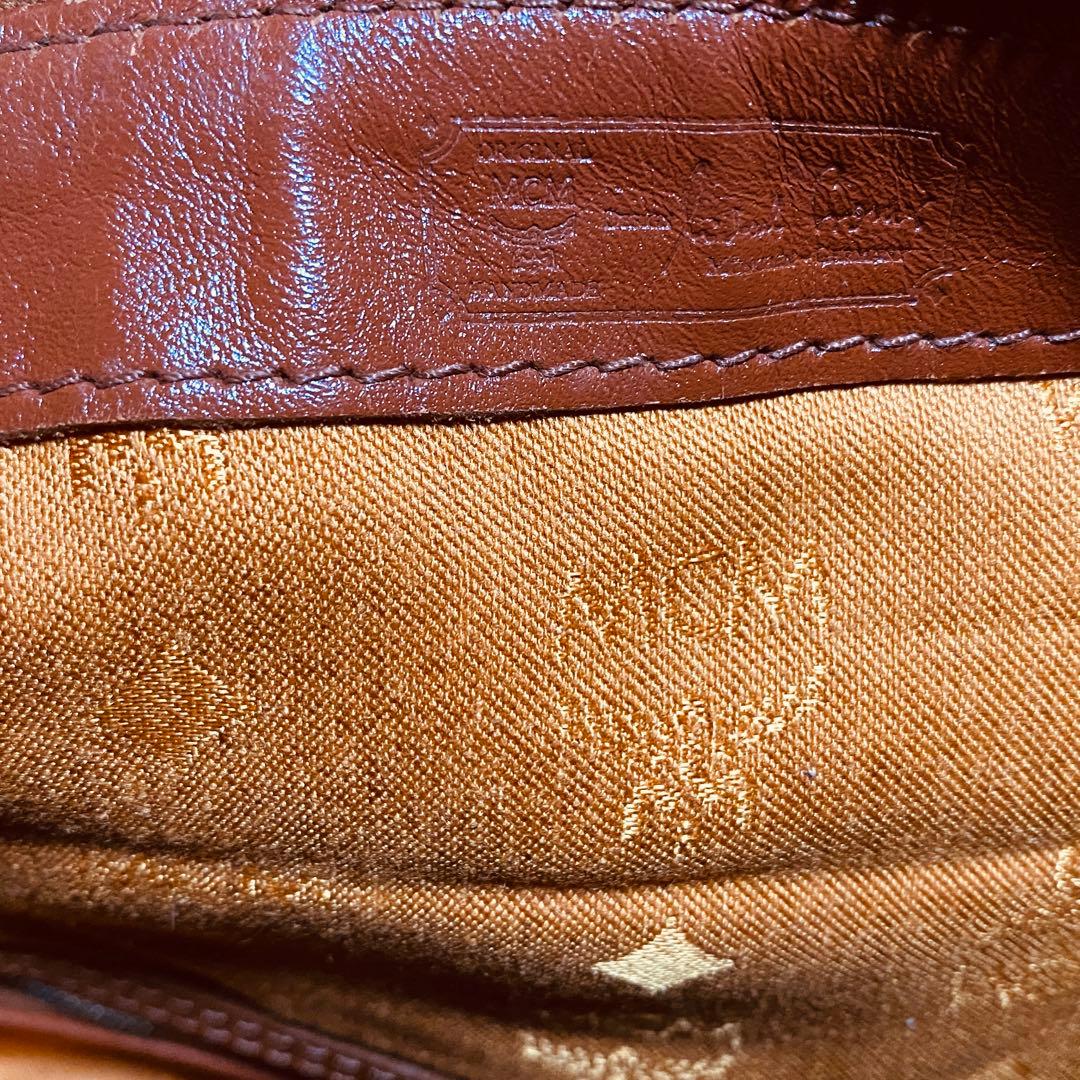 MCM 大容量 ボストンバッグ ブラウン モノグラム エムシーエム レザー