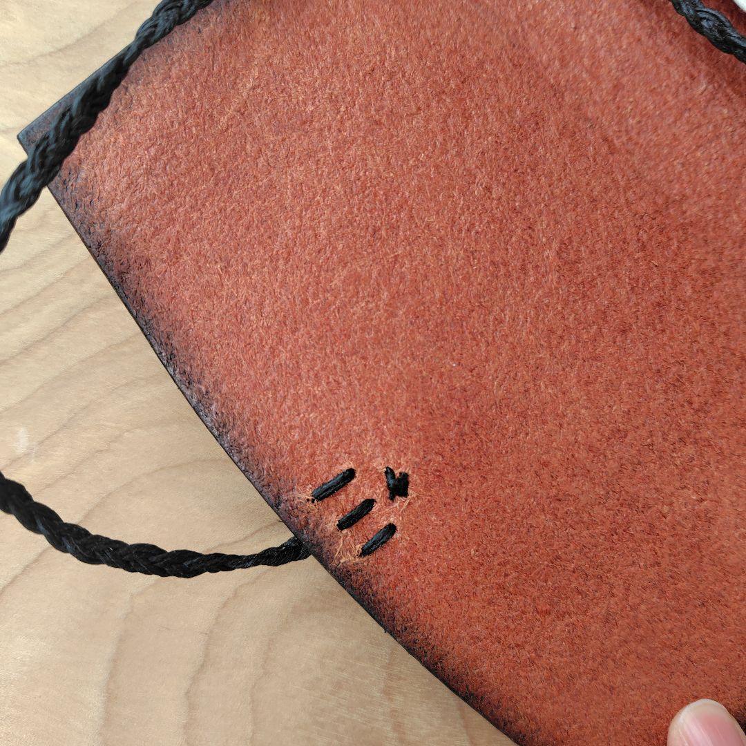 レザー製手縫いノート 赤　レザー　ノート アンティーク ライティングショップ