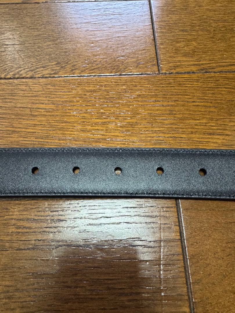 【未使用品】 PRADA メンズ レザーベルト ブラック サイズ80