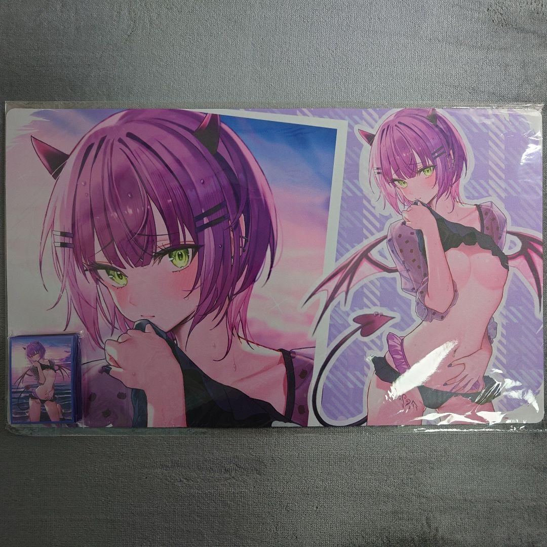 α2 ホロライブ 濡れる&海&悪魔の翼 常闇トワ スリーブ&プレイマット