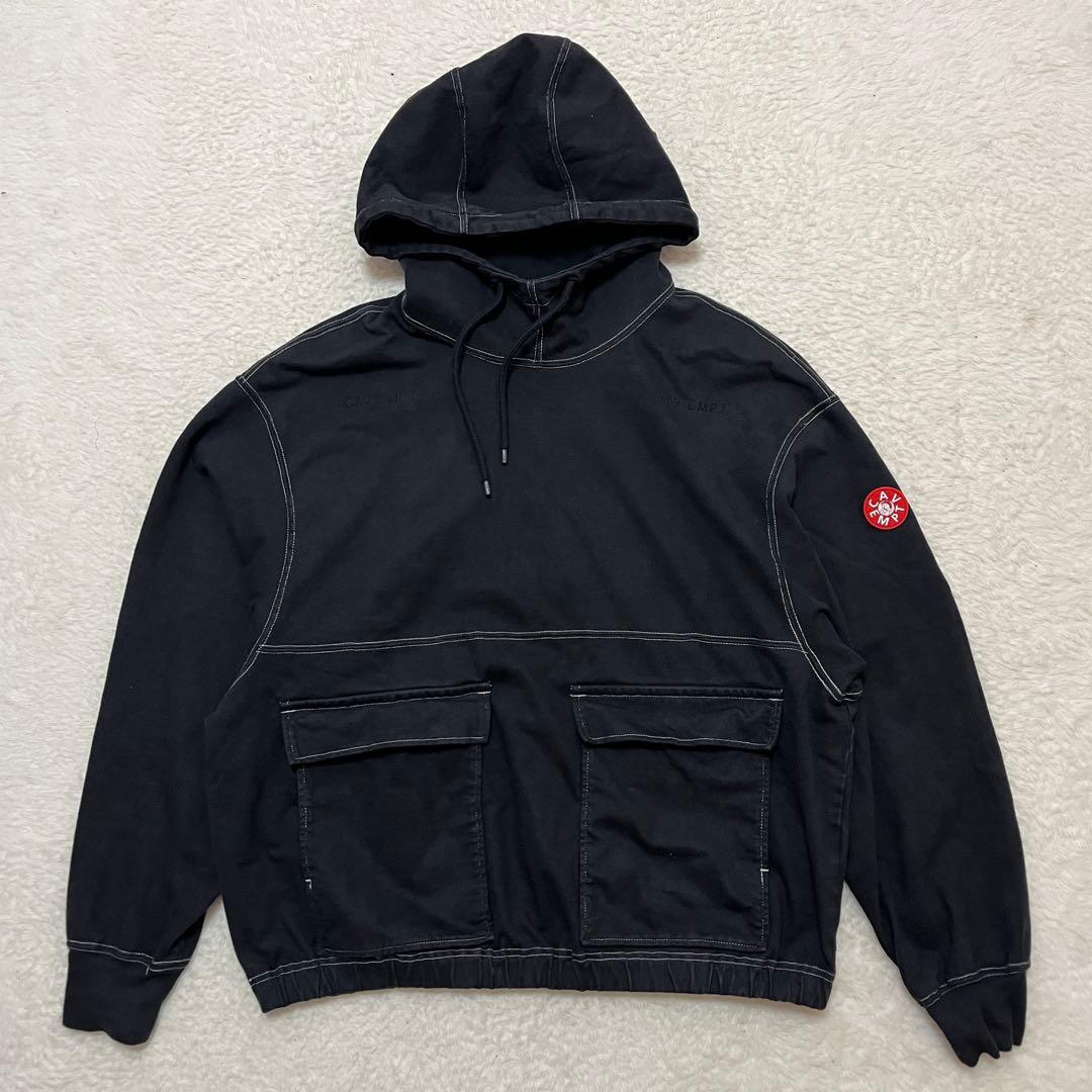 C.E OVERDYE LIGHT PULLOVER黒パーカー Cav Empt
