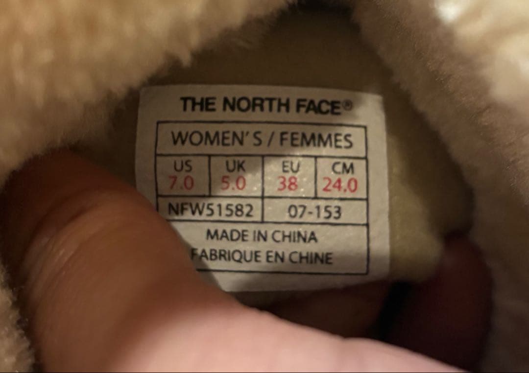 極美品　ノースフェイス　スノーブーツ PrimaLoft使用　ダークネイビー