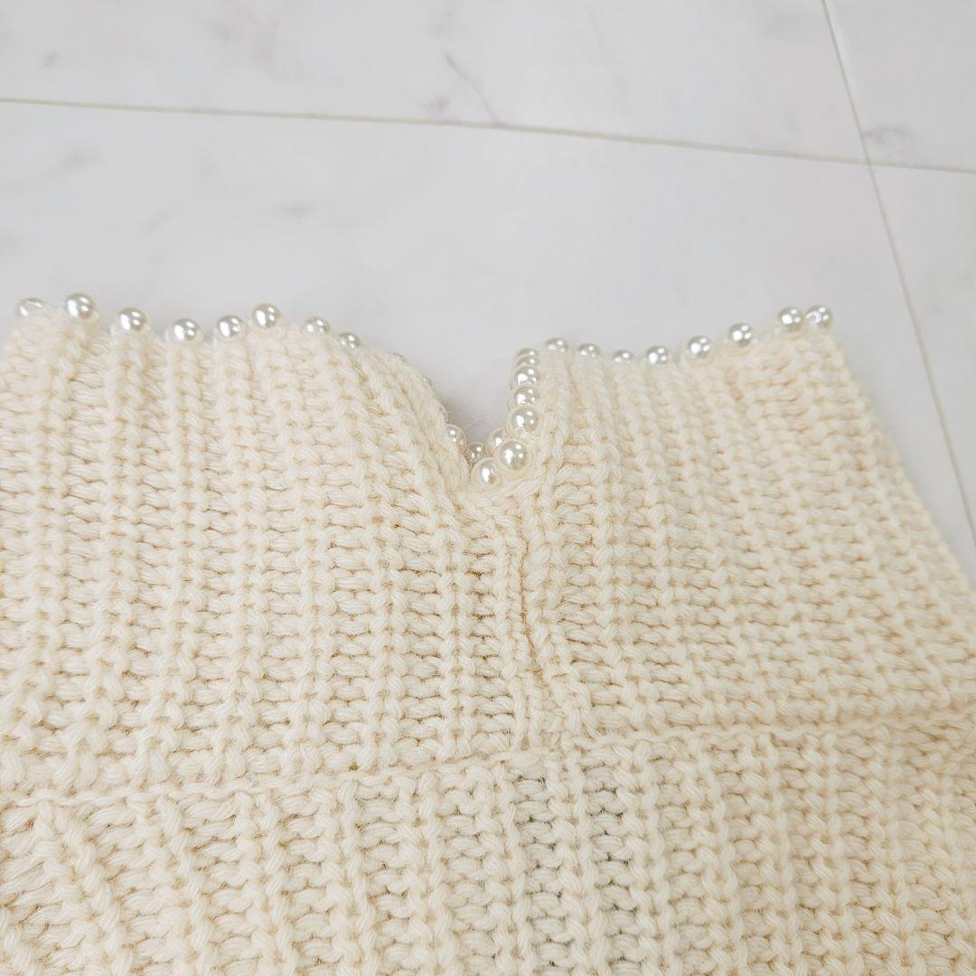 【美品】seventenbymihokawahito　パールニット　セブンテン