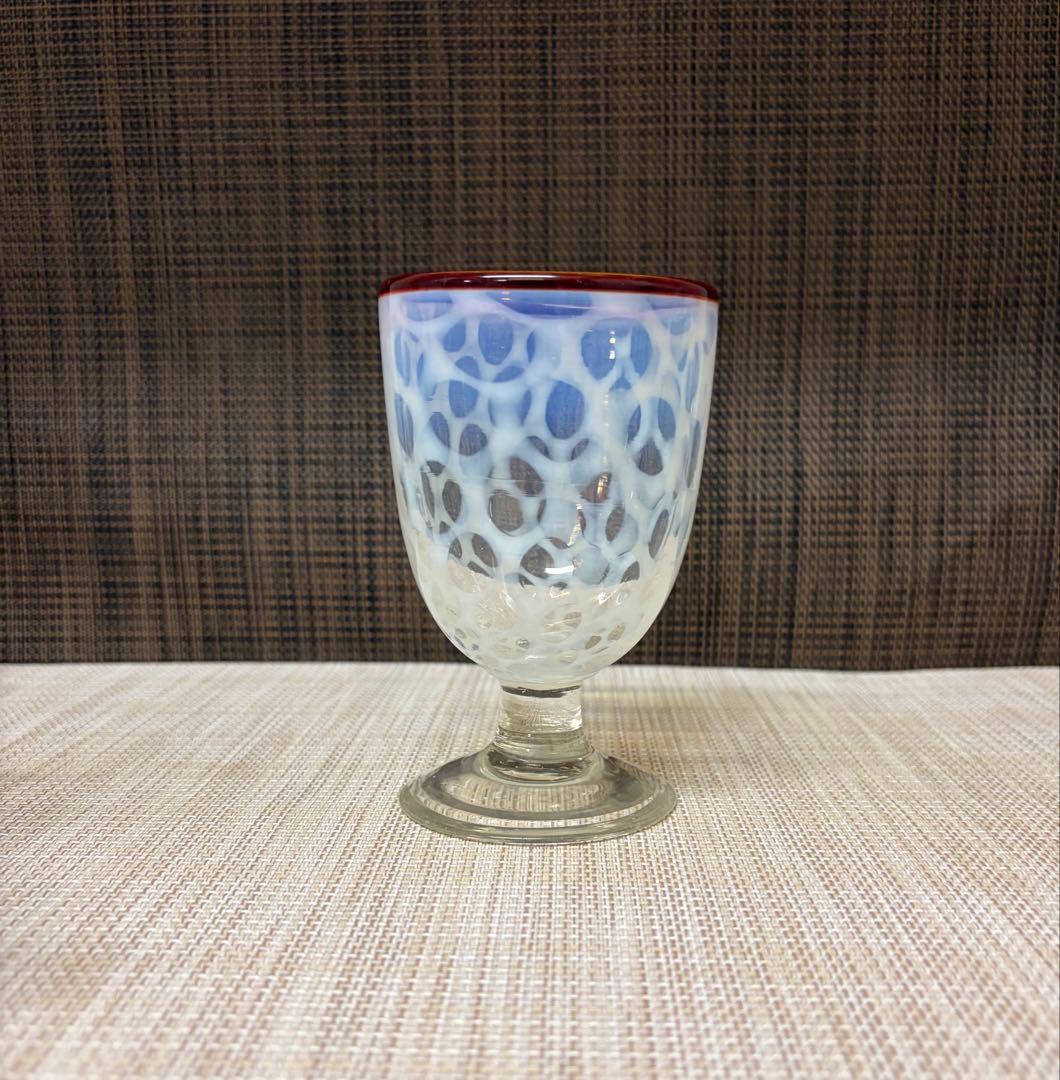 氷コップ 棗 水玉紋様 赤 アンティーク 大正ロマン