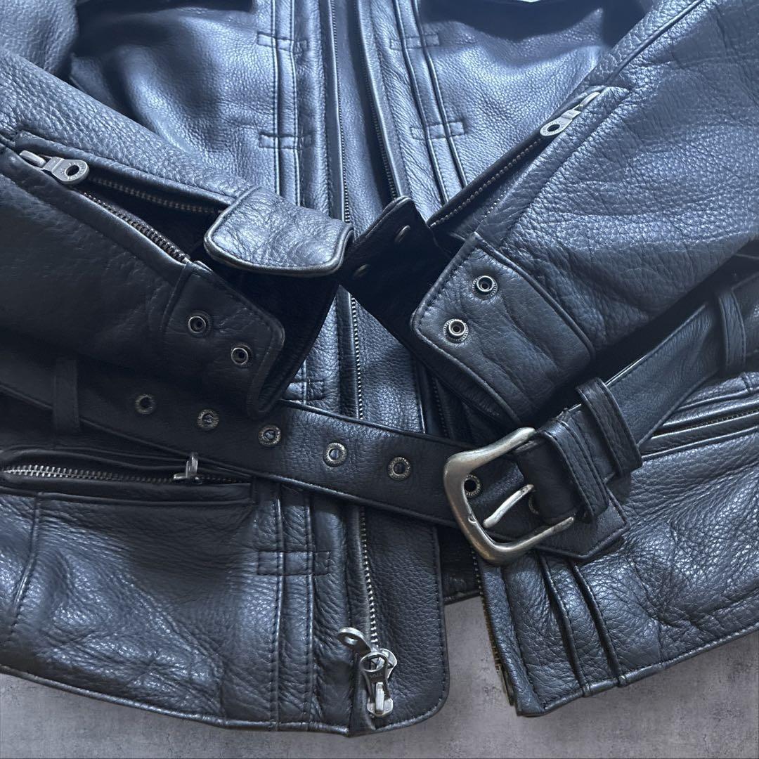 【純正】ハーレーダビッドソン 本革 ライダース キルティング MW シボ