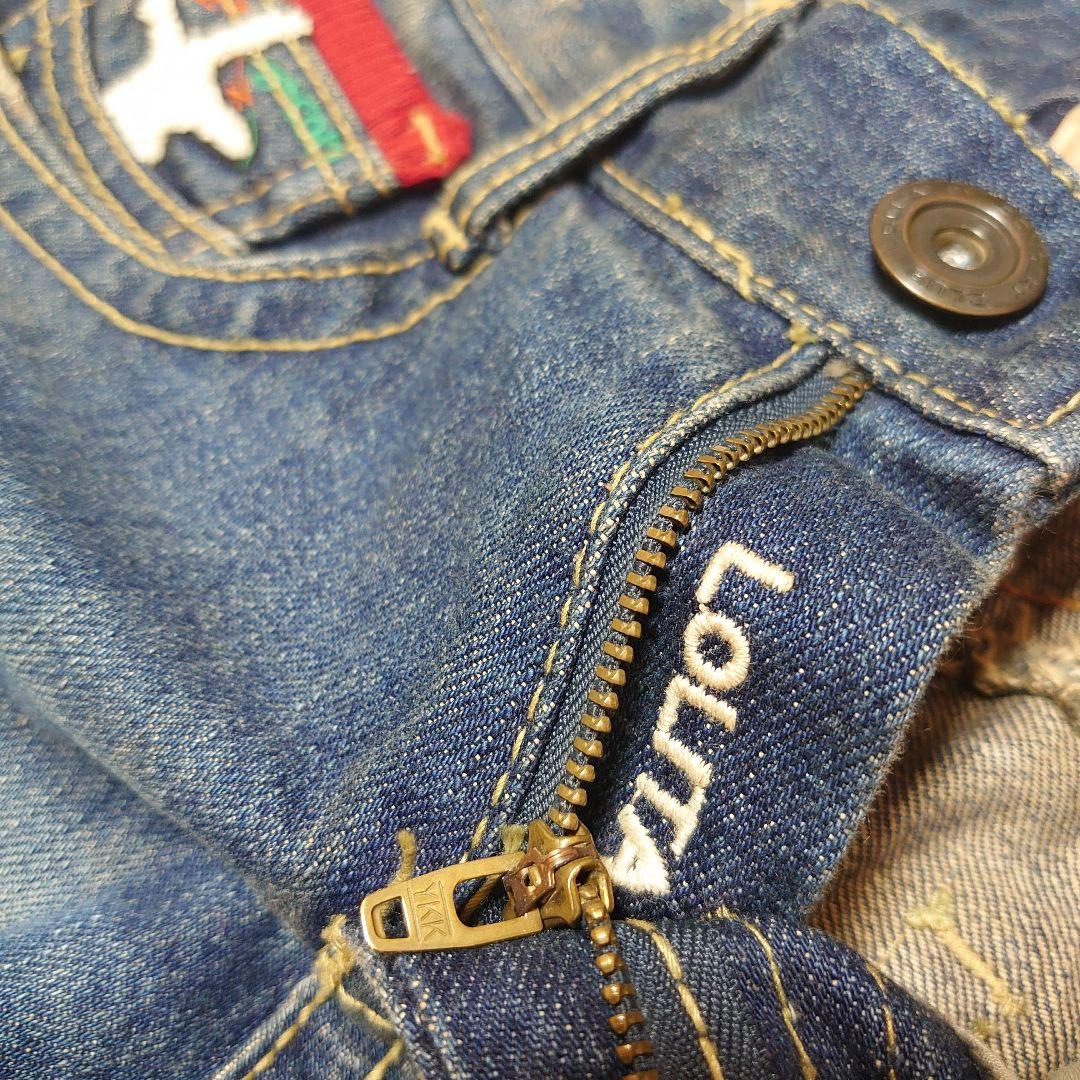 ロリータジーンズ × 奈良美智 ワッペン サガラ刺繍 ジーンズ