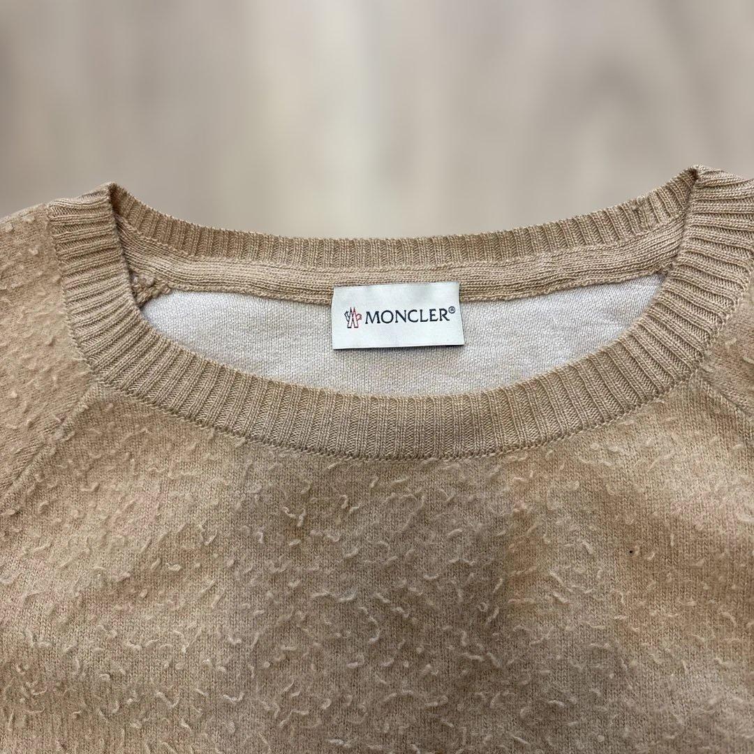 【正規品】 モンクレール ウール ニット レディース ベージュ シンプル XS