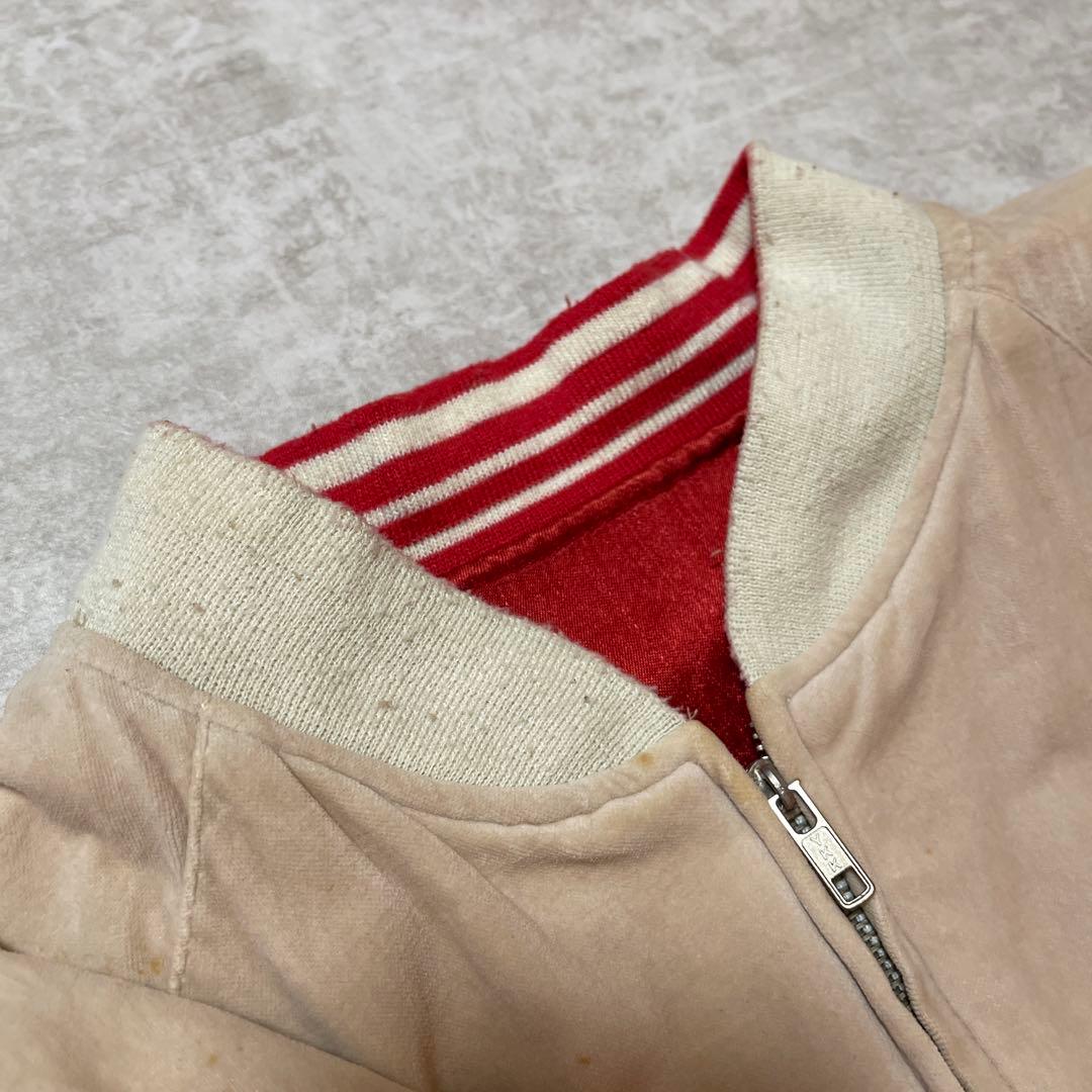 AVIREX 別珍スカジャン L 赤 刺繍 舞妓 虎 和柄 ヴィンテージ