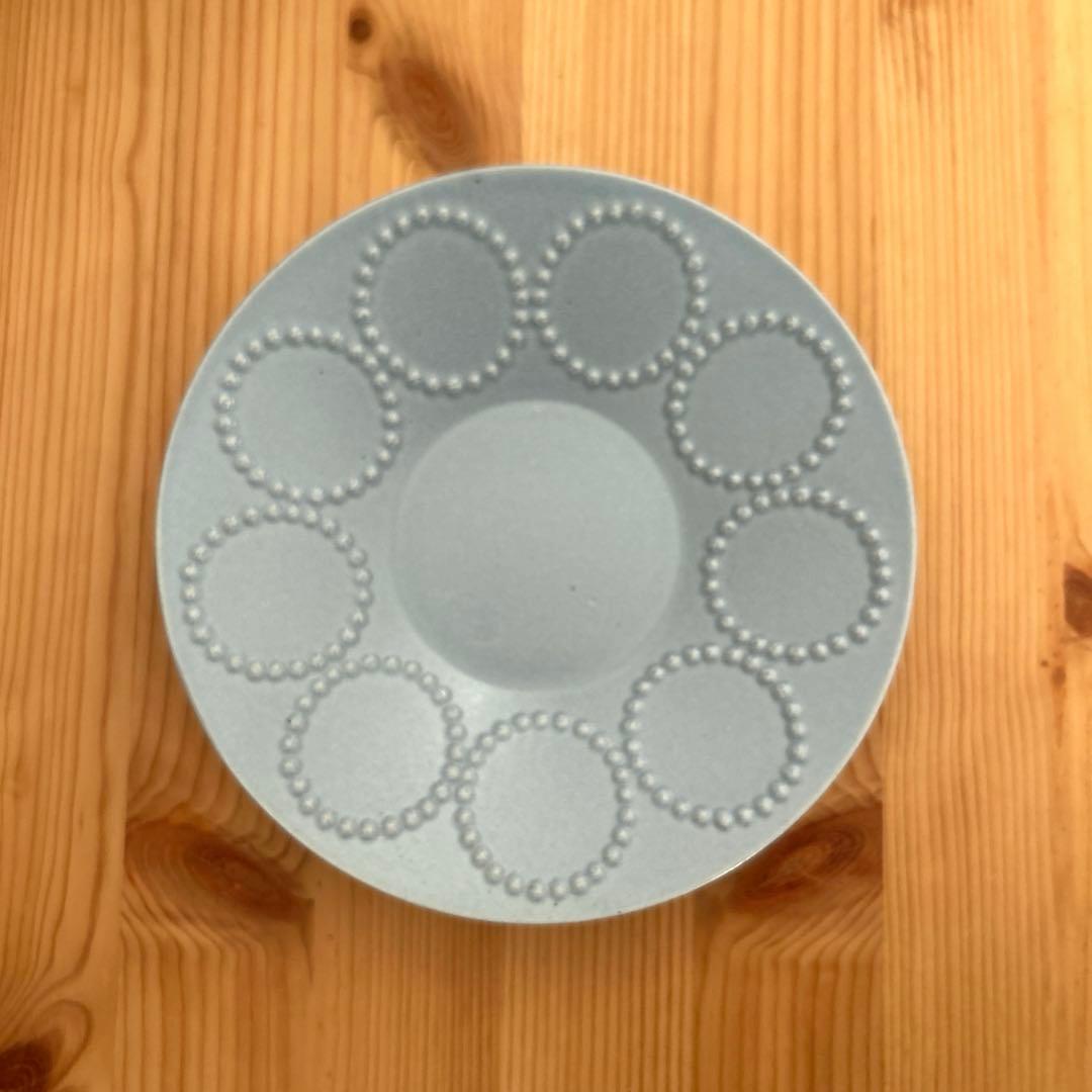 こじ 新品未使用 ミナペルホネン 小プレート2枚タンバリン ブルーホワイト