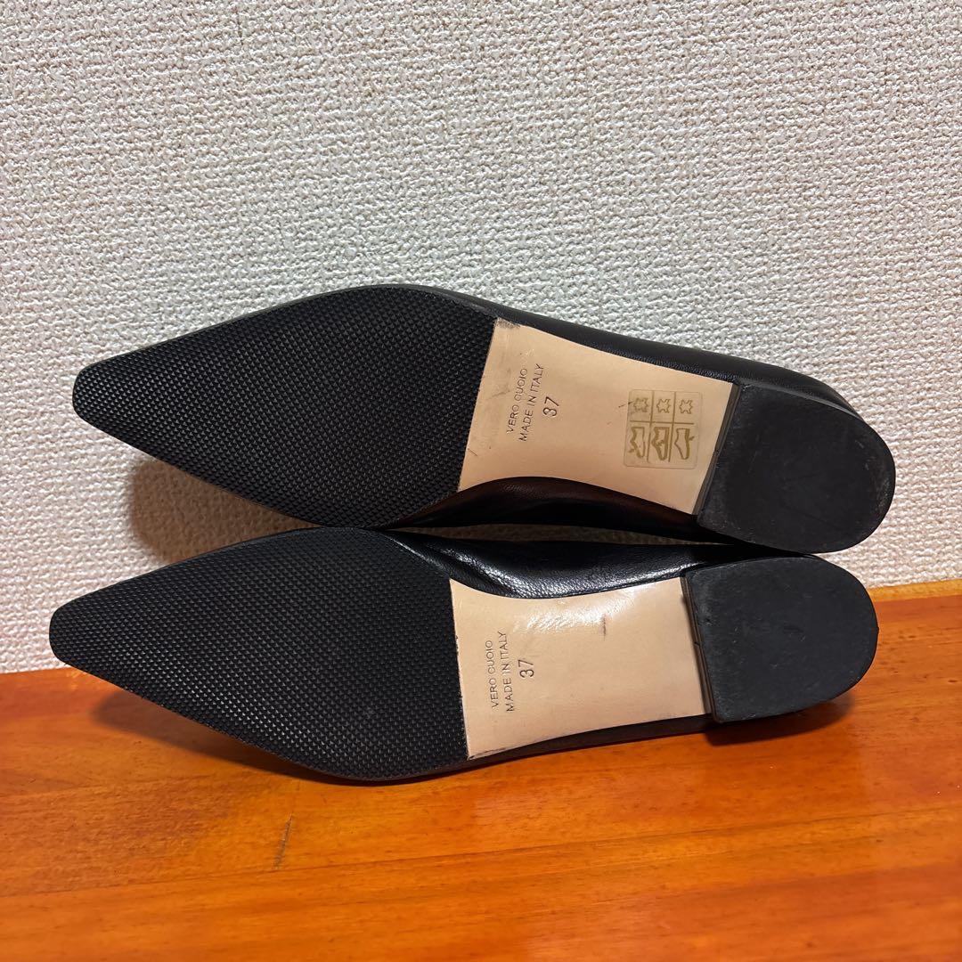 ネブローニ フラットシューズ ローファー 23.5cm 37 黒 ブラック