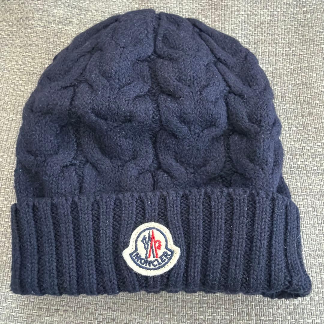 モンクレール　ニット帽　キッズ　ネイビー　L