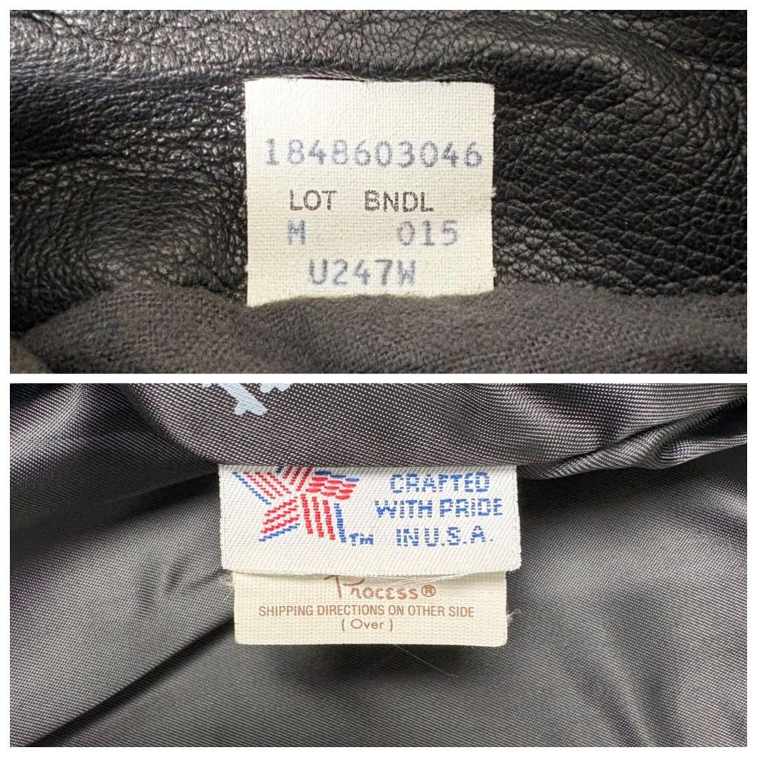 【米国製】Schott レザーライダースジャケット 黒M レディース U247W