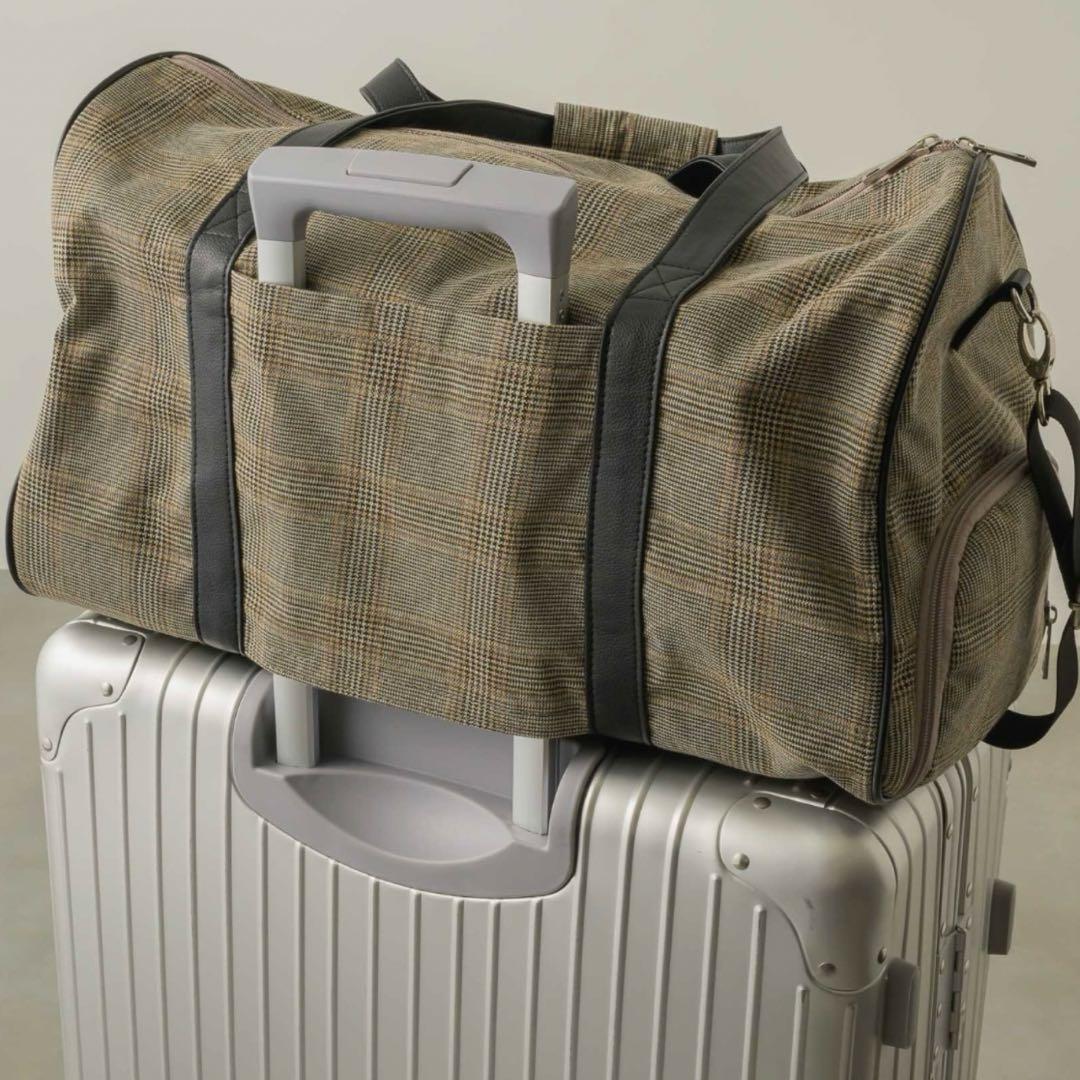 ヌナ レザー切り替えショルダー/ボストンバッグ