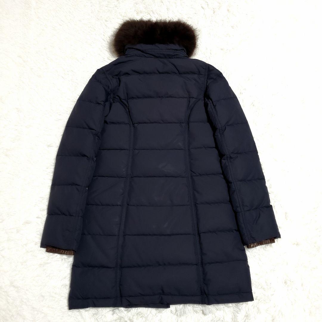 希少✨デュベティカ　ロングダウンコート　ラクーンファー　ロゴボタン　なみあみ様