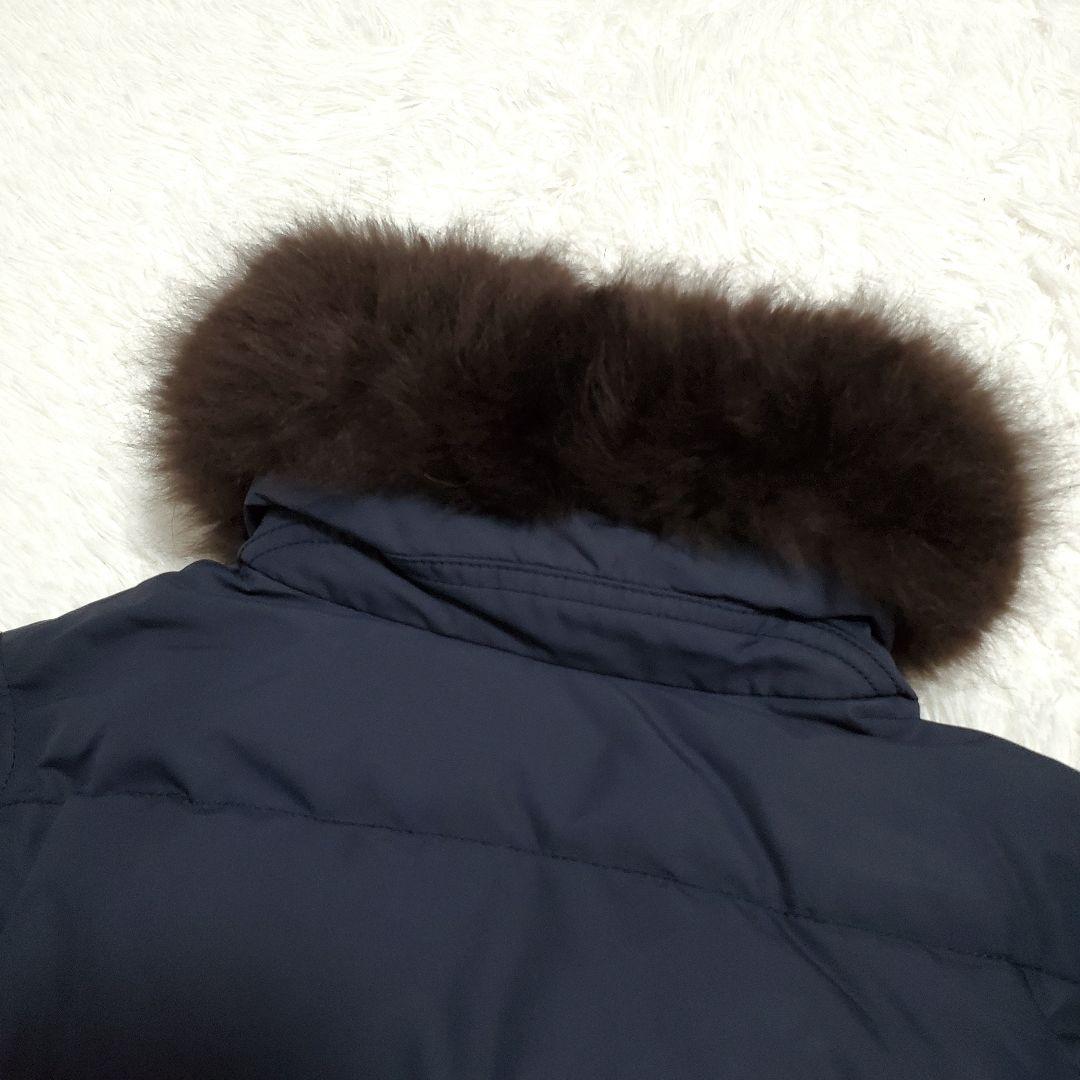 希少✨デュベティカ　ロングダウンコート　ラクーンファー　ロゴボタン　なみあみ様