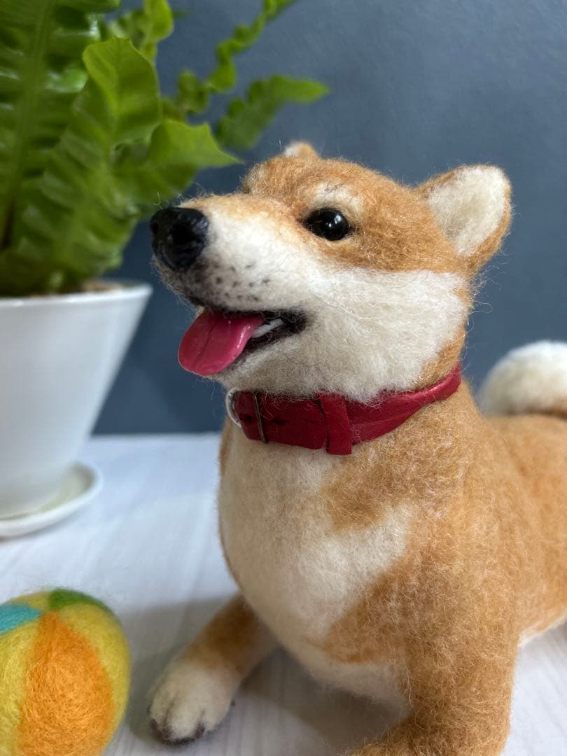 羊毛フェルト　犬　柴犬