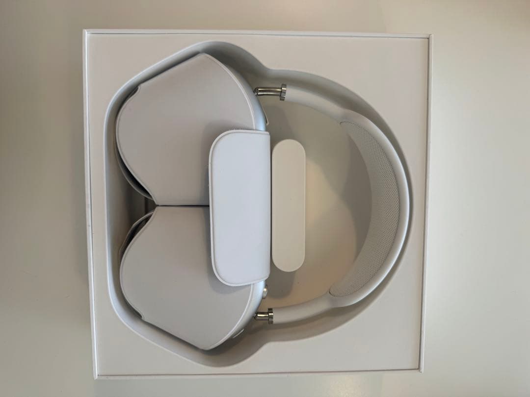 Air Pods Max ホワイト メッシュイヤーカップ ワイヤレスヘッドフォン