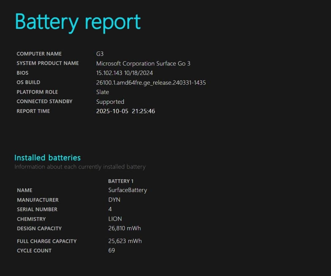美品 Surface Go3 Core i3 128G/8G Office付き