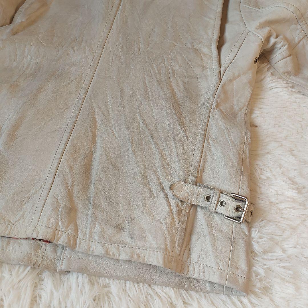 ジャケット・アウター Schott CLASSIC RACER Single Riders White