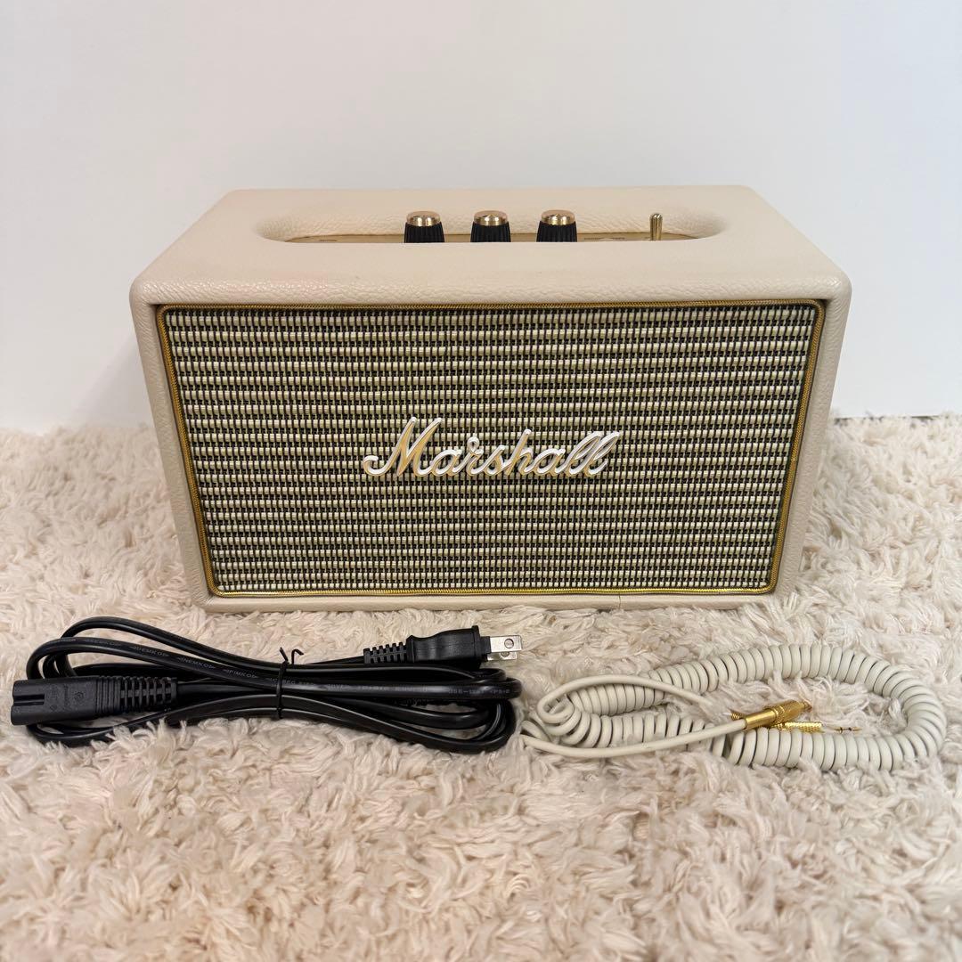 極美品 Marshall ACTON Bluetoothスピーカー クリーム