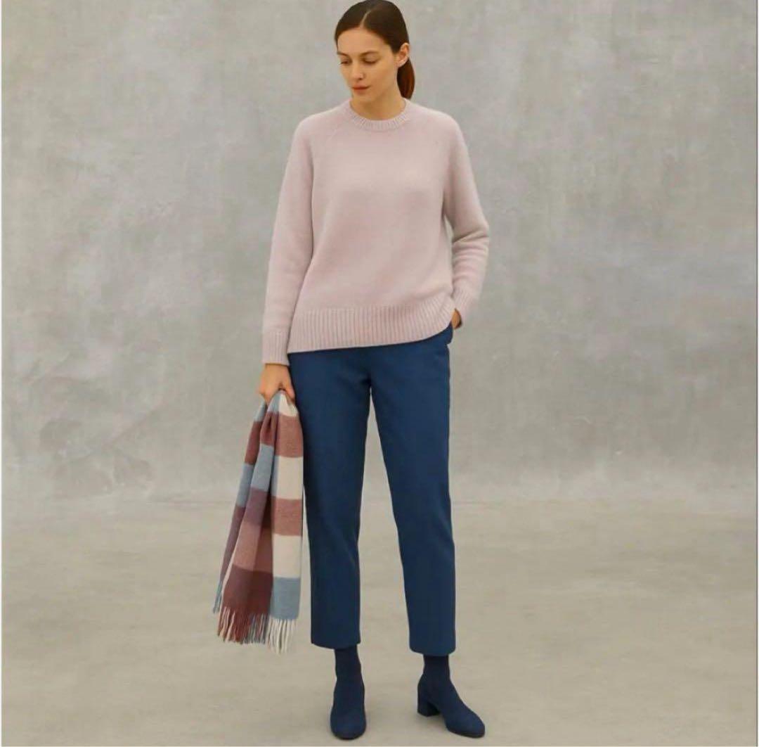 本日限定❣️カシミヤ64%＊ドゥロワー 7G天竺クルーネックニット S 定価9万