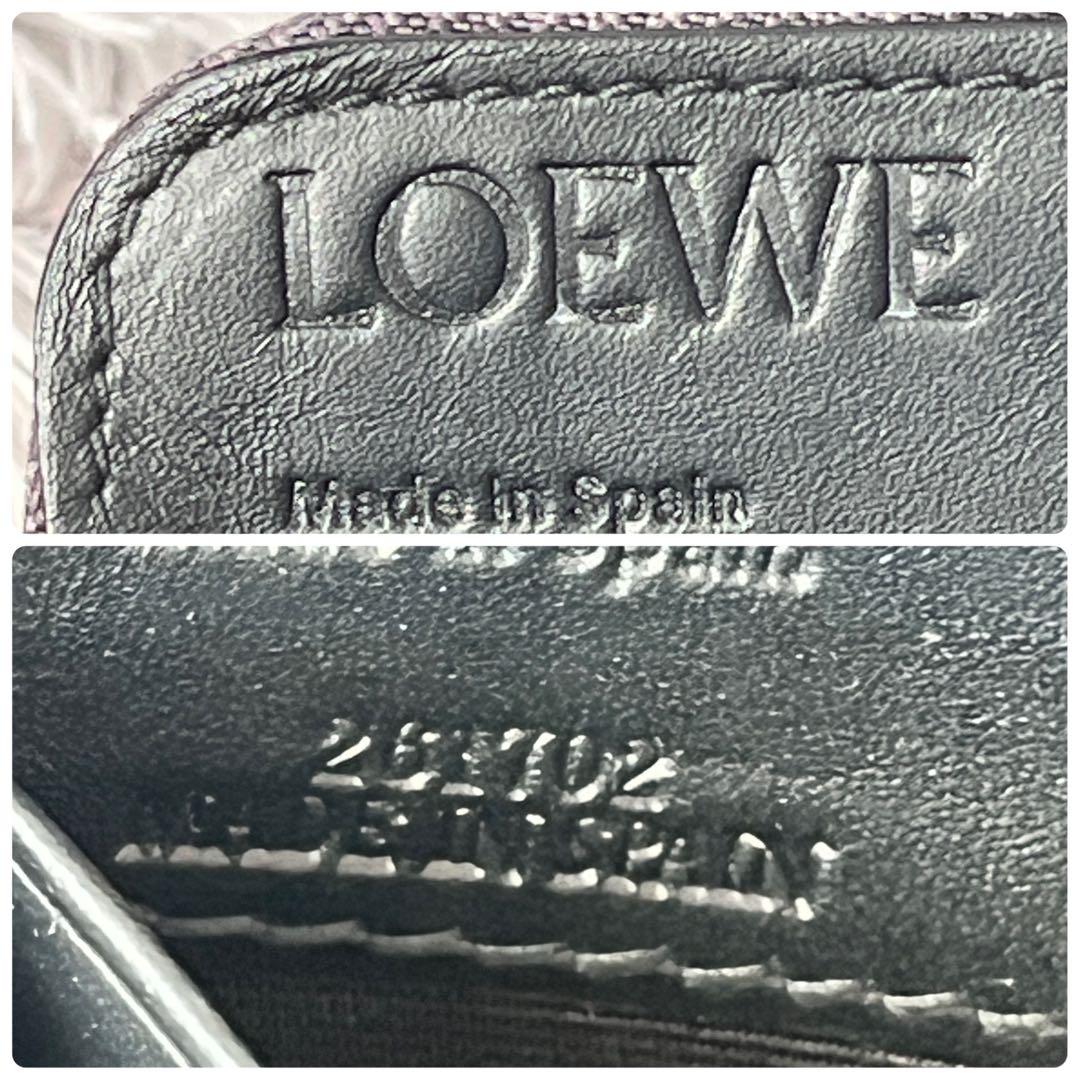 ロエベ　パズル　長財布　ラウンドファスナー　レザー　ブラック　メンズ