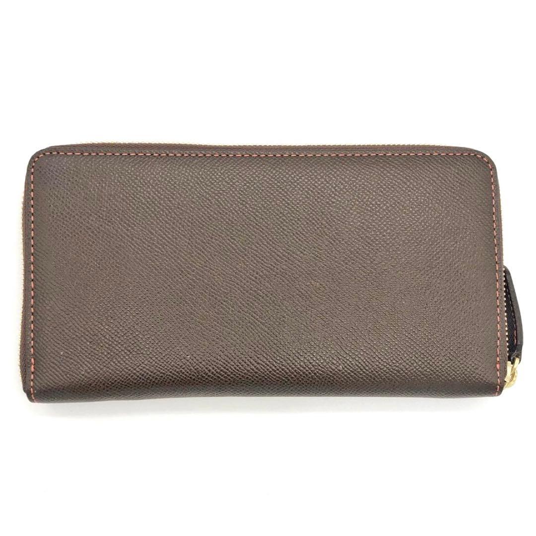 未使用✨長財布　ラウンドファスナー チョコ　オレンジ