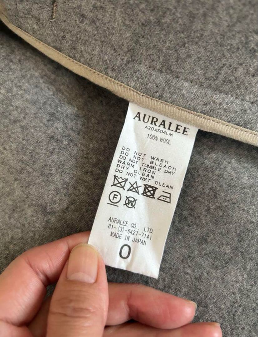 キ*ラ様 AURALEE オーラリー　ジップアップメルトンシャツジャケット　コー