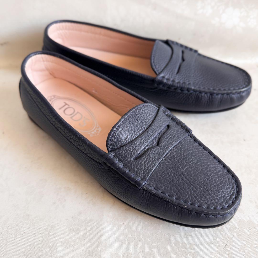 ✨極美品✨TOD’S トッズ ゴンミーニ ネイビー ローファー 21cm