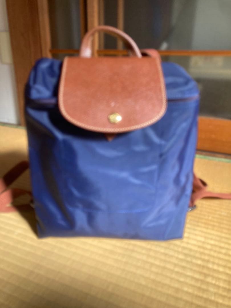【美品】ロンシャン　Longchamp リュック　プレアージュ　ネイビー