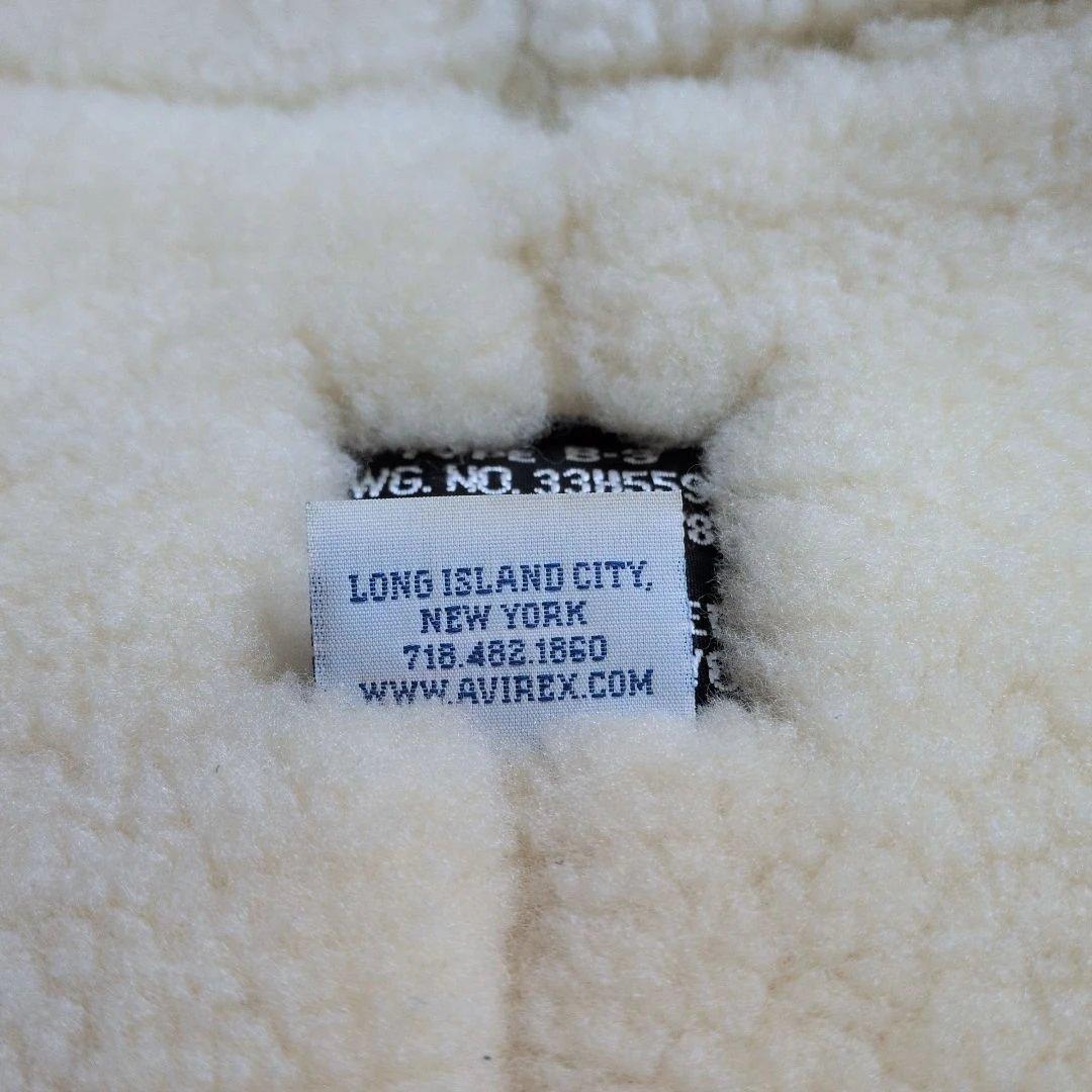 超良品 AVIREX B-3　38　リアルムートン ボア　胸タグ　L〜XL