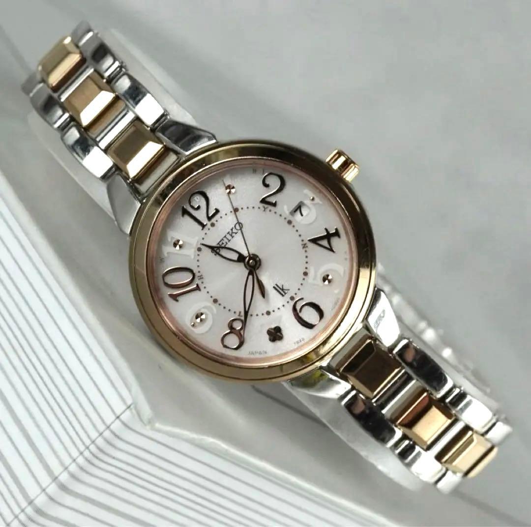 エレガンスな1本☆SEIKO LUKIA コンビ 腕時計 防水 電波ソーラー